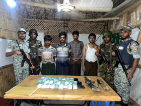 উখিয়া রোহিঙ্গা ক্যাম্পে যৌথ অভিযানে শীর্ষ সন্ত্রাসী গ্রুপের ৪ সদস্য আটক