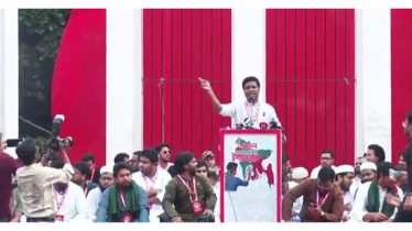 এনসিপির সমাবেশে নাহিদ ইসলামের উপস্থিতি