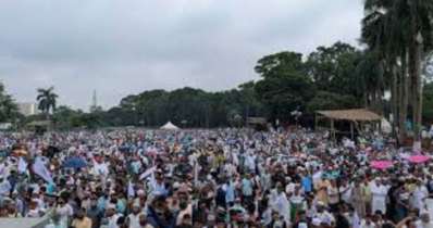 সমাবেশ শুরুর আগেই কানায় কানায় পূর্ণ সোহরাওয়ার্দী উদ্যান