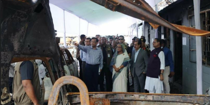 PM visits damaged Setu Bhaban, Department of Disaster Management PM visits damaged Setu Bhaban, Department of Disaster Management