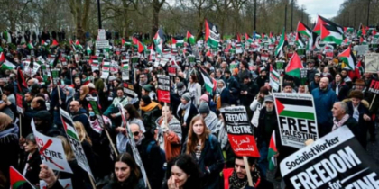 Thousands of pro-Palestinian protesters rally in Madrid