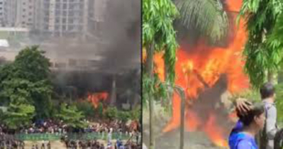 Air Force training jet crashes in Uttara
