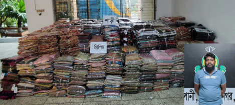 Indian Clothes Suits Worth Over Tk 1.22 Crore Seized in N’ganj, Arrested 1