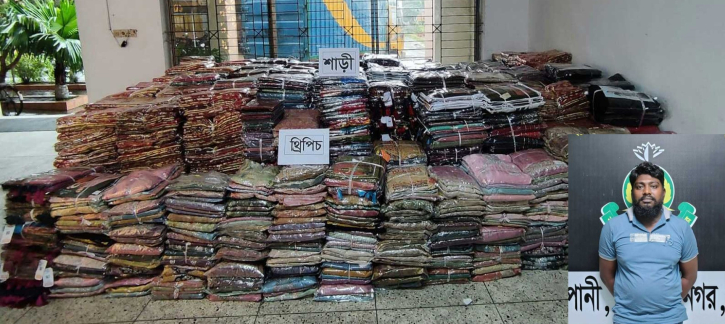Indian Clothes Suits Worth Over Tk 1.22 Crore Seized in N’ganj, Arrested 1